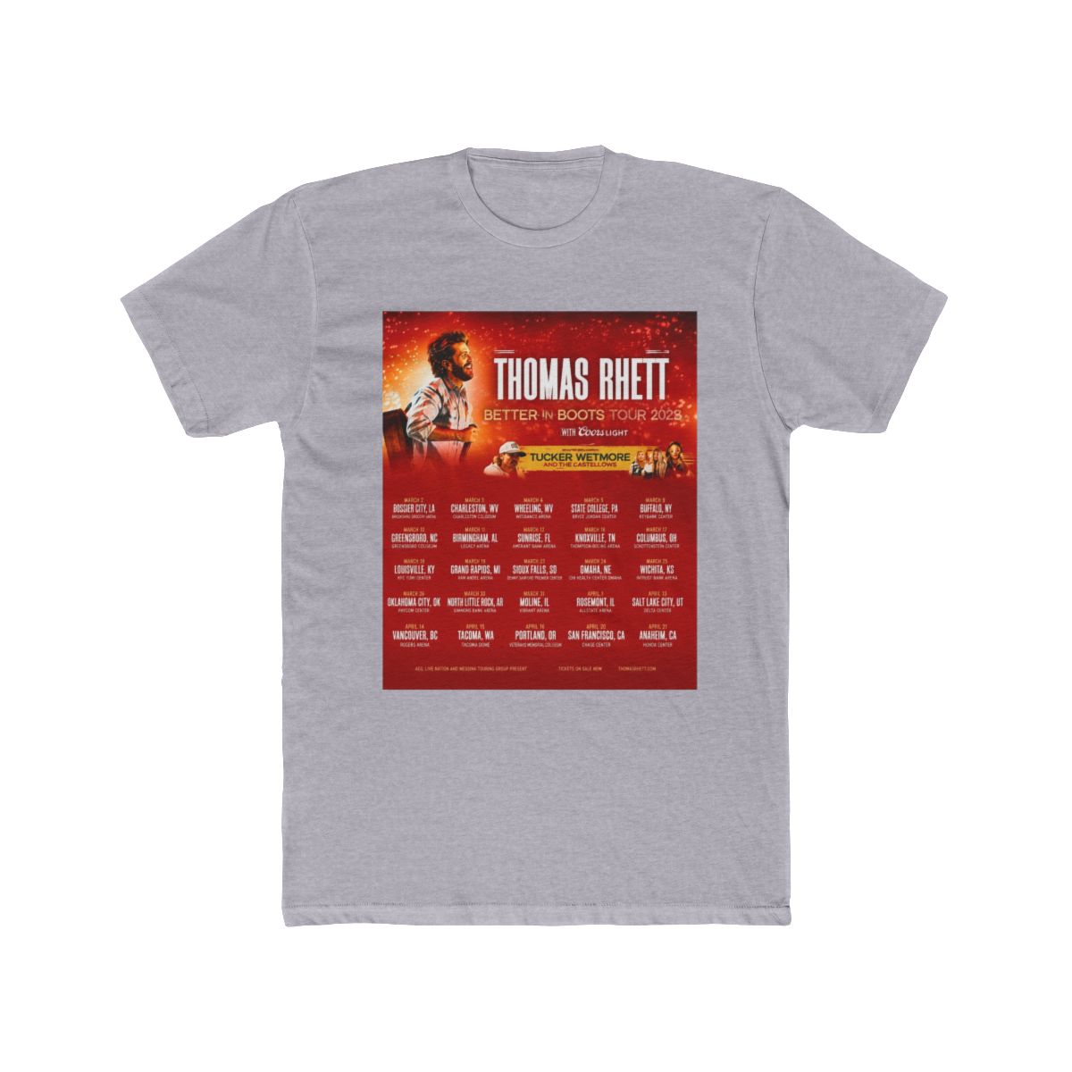Thomas Rhett Better In Boots Tour With Tucker Wetmore T Shirt Size S-5XL
